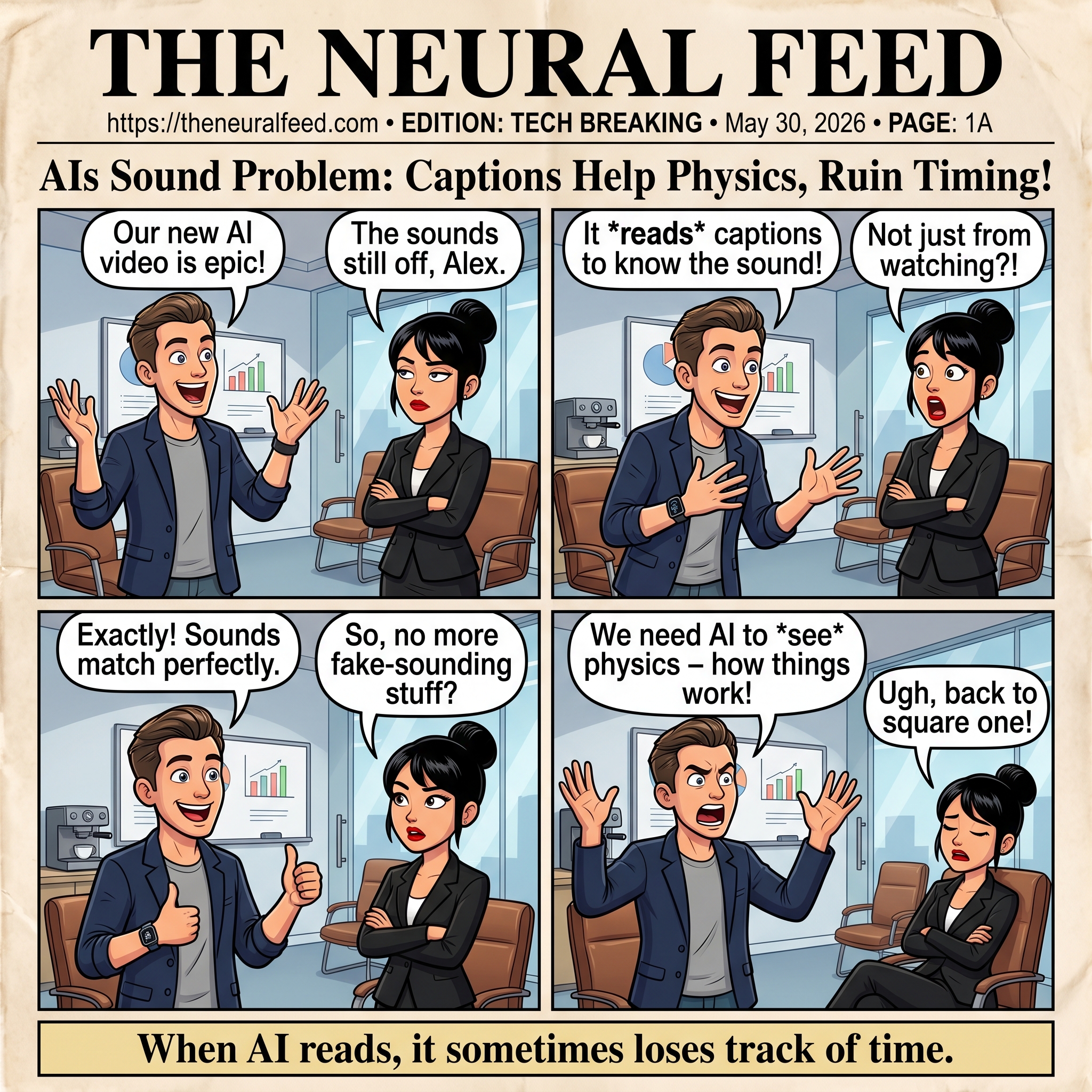 AI's Sound Problem: Captions Help Physics, Ruin Timing!