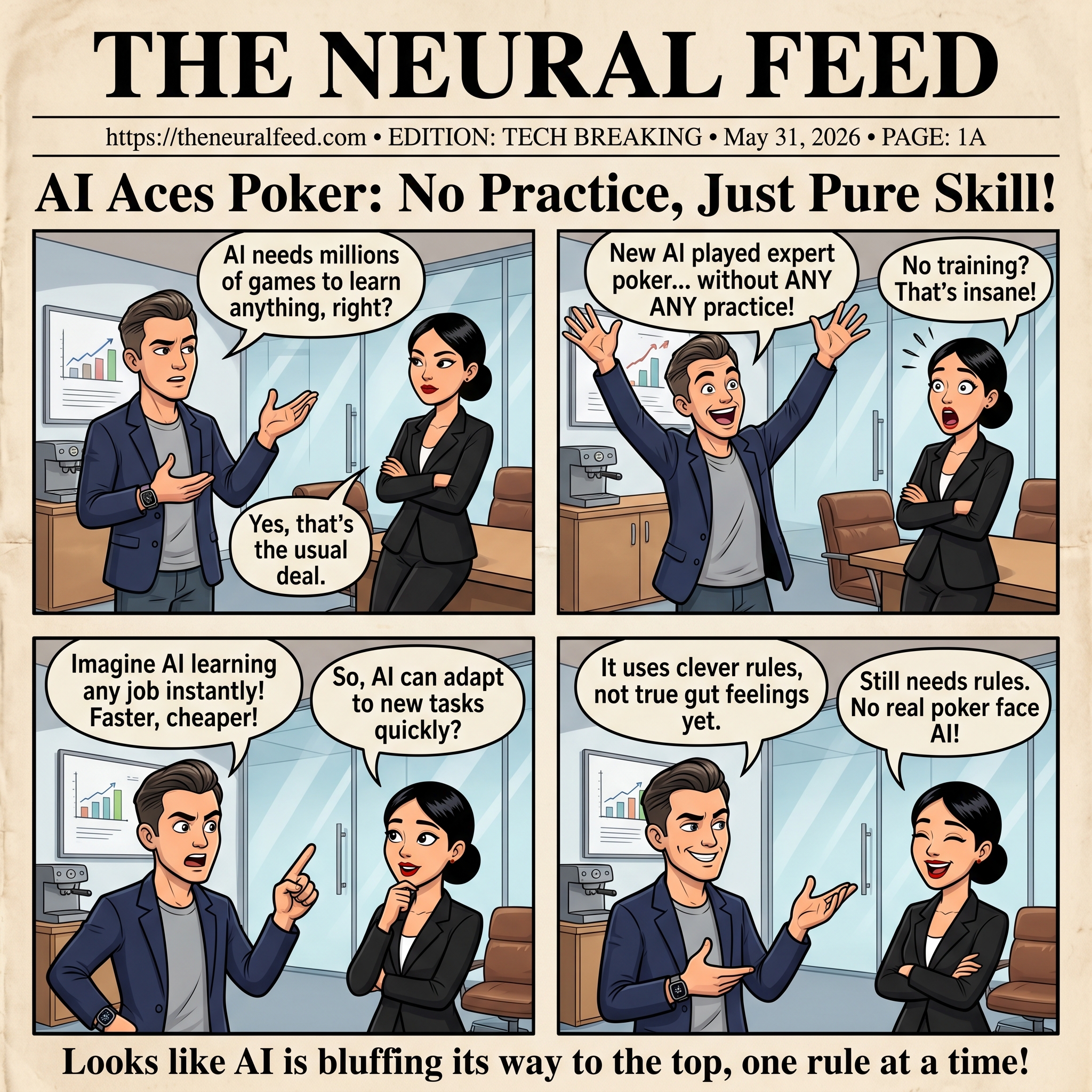 AI Aces Poker: No Practice, Just Pure Skill!