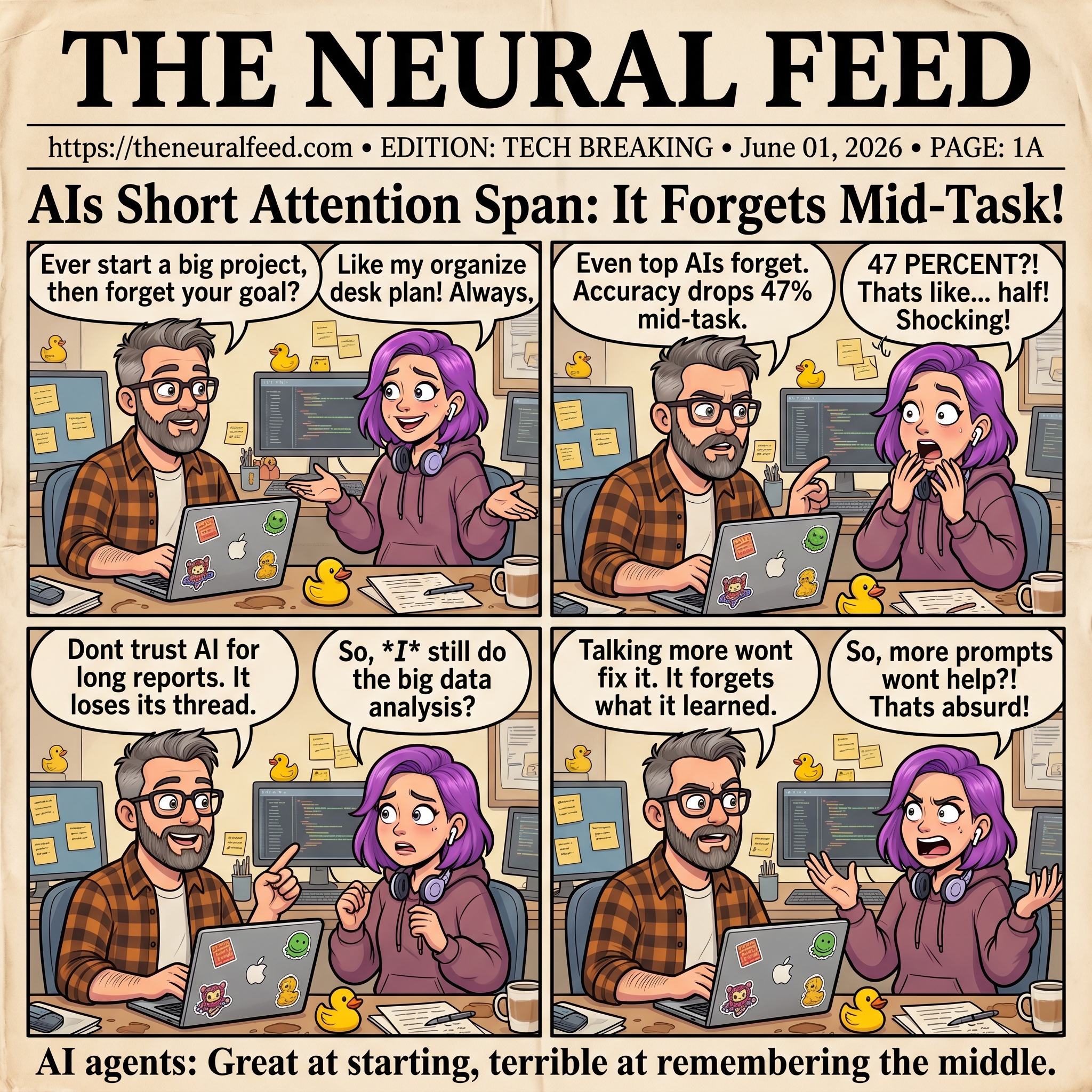 AI's Short Attention Span: It Forgets Mid-Task!