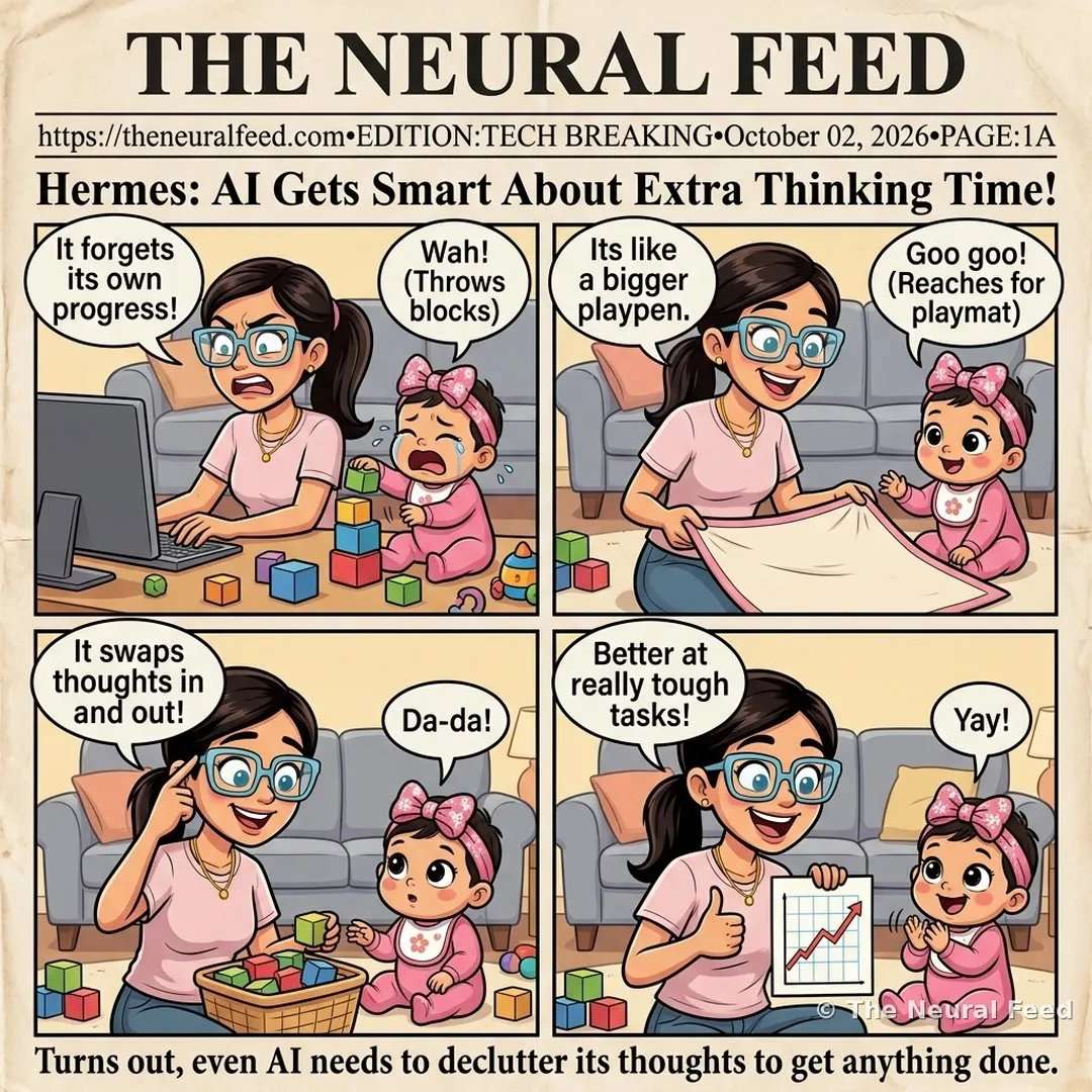 Hermes: AI Gets Smart About Extra Thinking Time! – Neural Toons comic