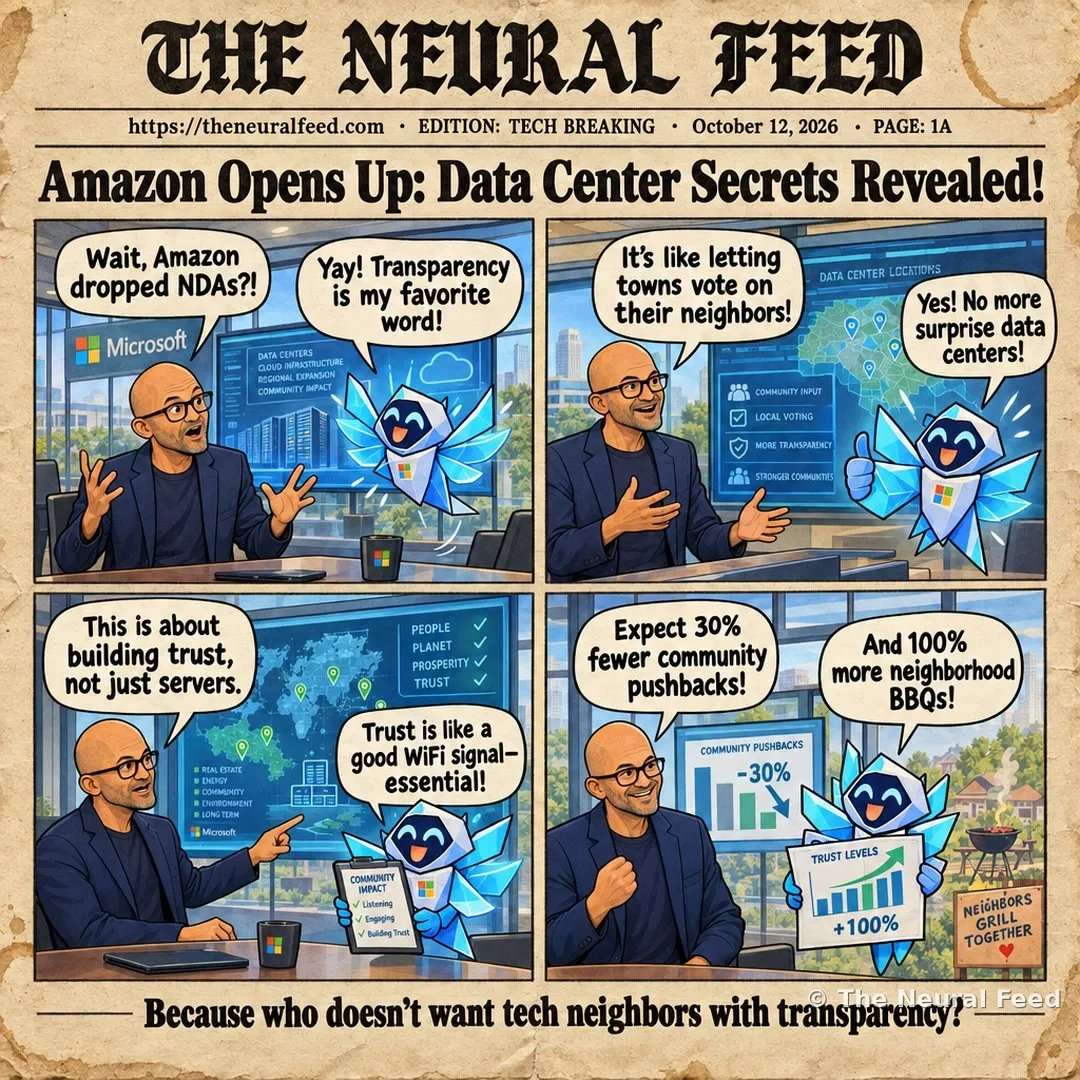Amazon Opens Up: Data Center Secrets Revealed! – Neural Toons comic