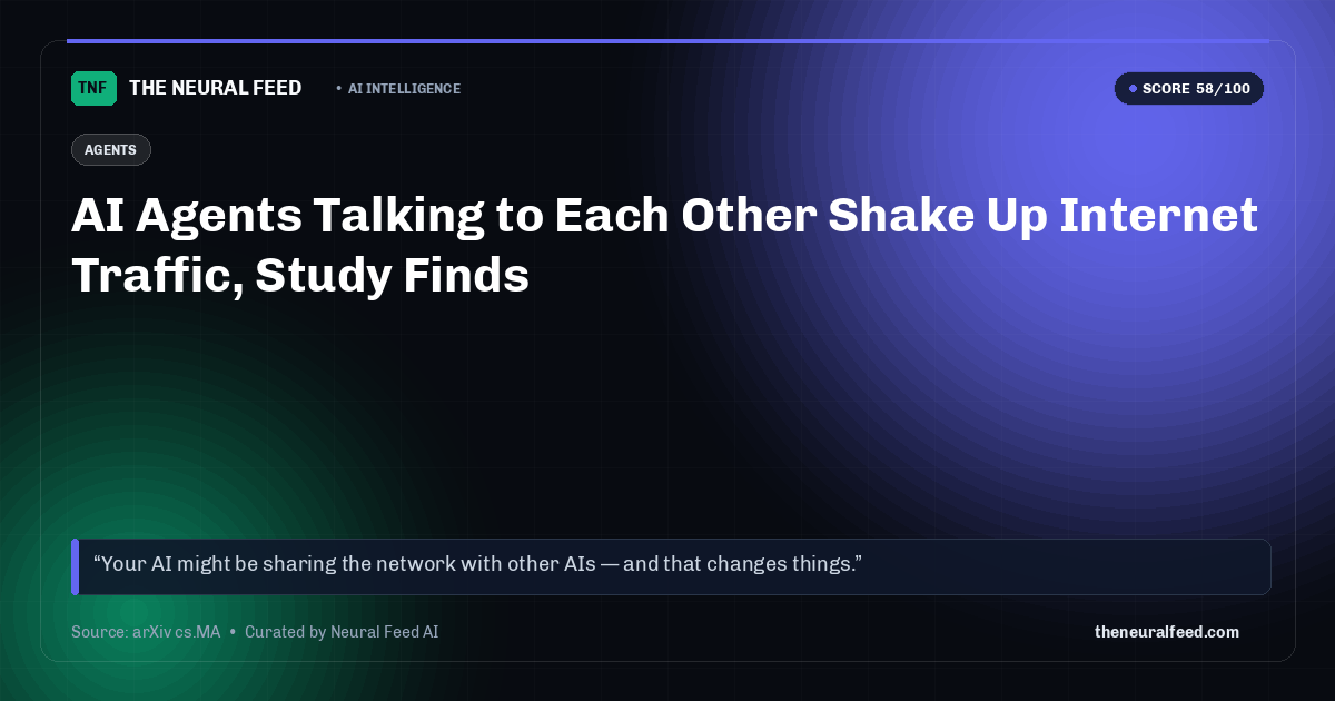 AI Agents Talking to Each Other Shake Up Internet Traffic, Study Finds