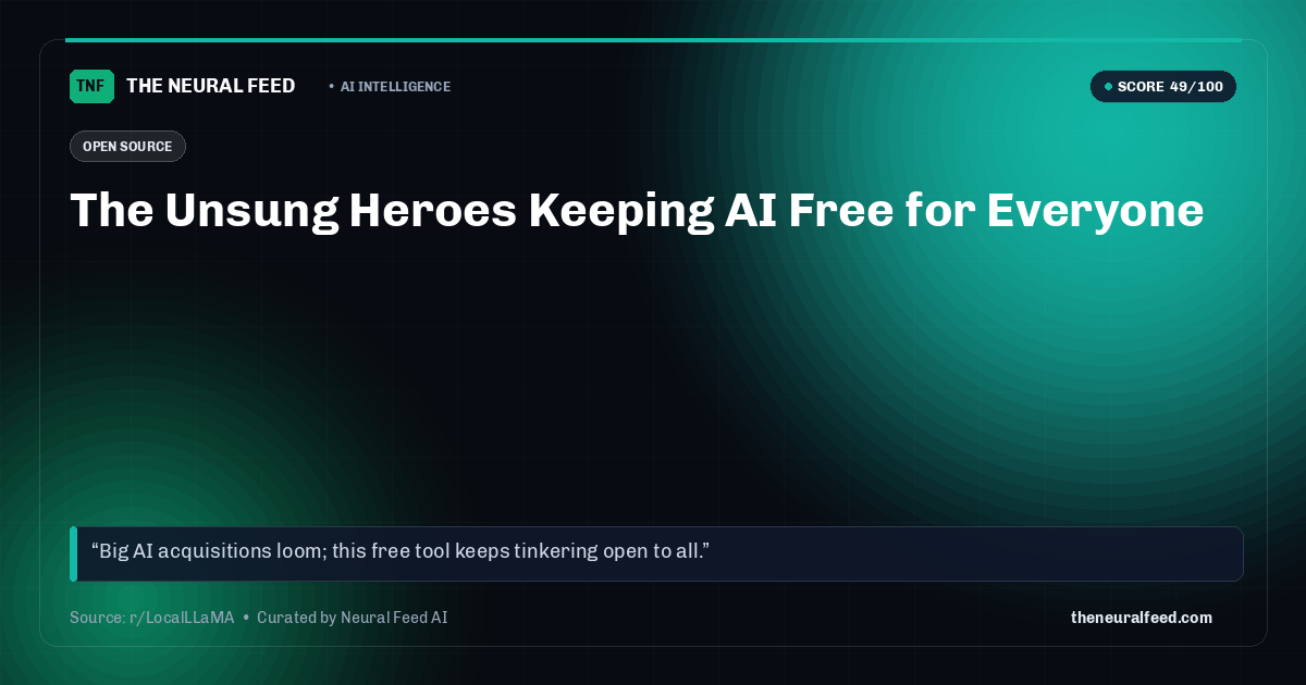 The Unsung Heroes Keeping AI Free for Everyone