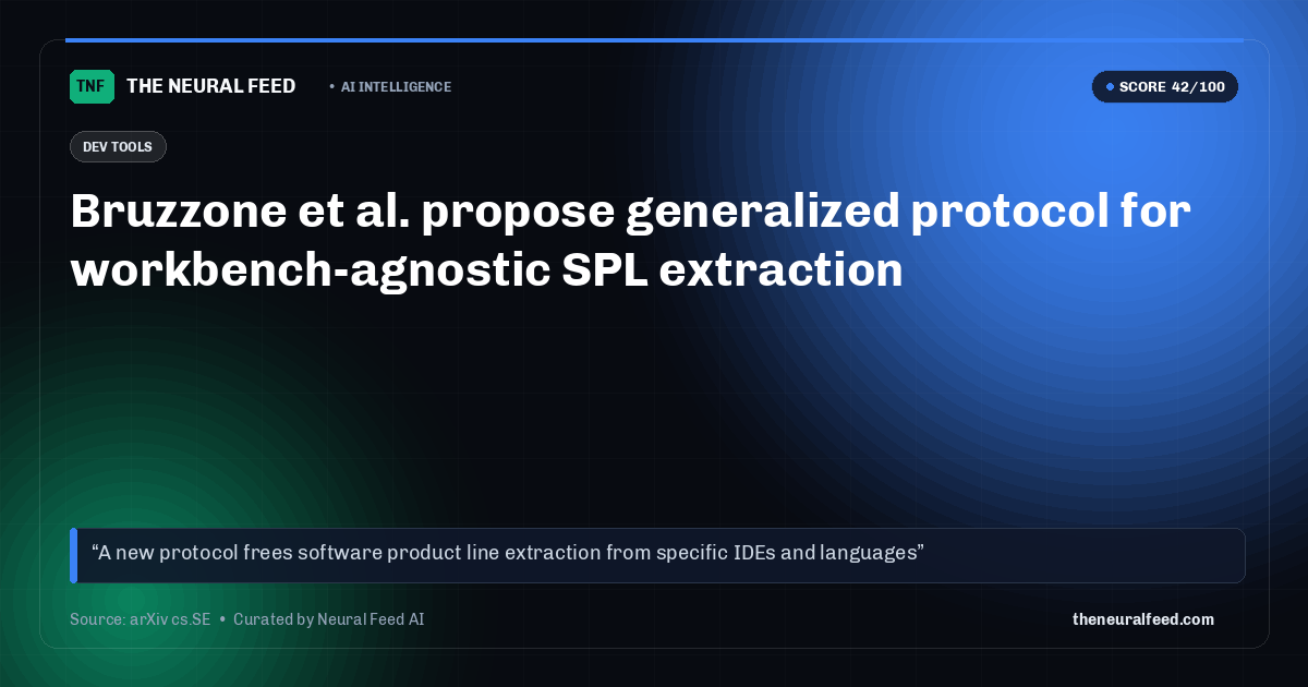 Bruzzone et al. propose generalized protocol for workbench-agnostic SPL extraction