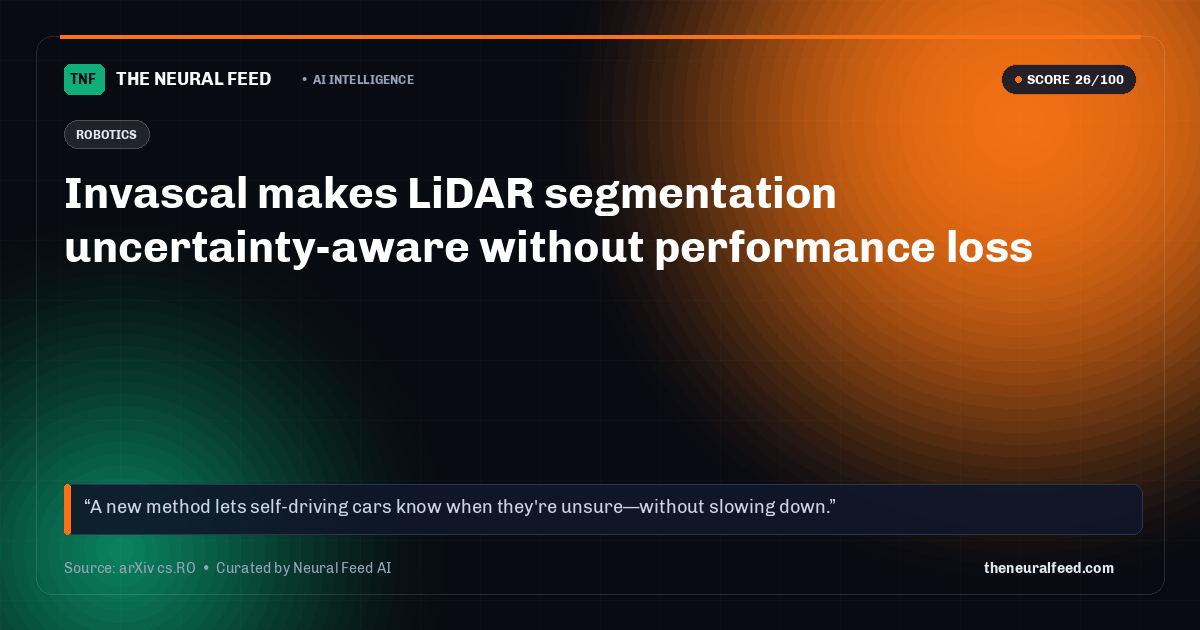 Invascal makes LiDAR segmentation uncertainty-aware without performance loss
