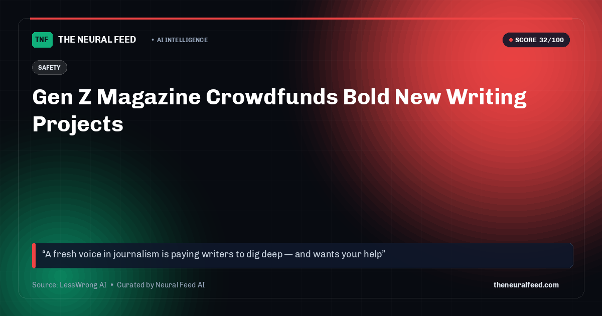 Gen Z Magazine Crowdfunds Bold New Writing Projects