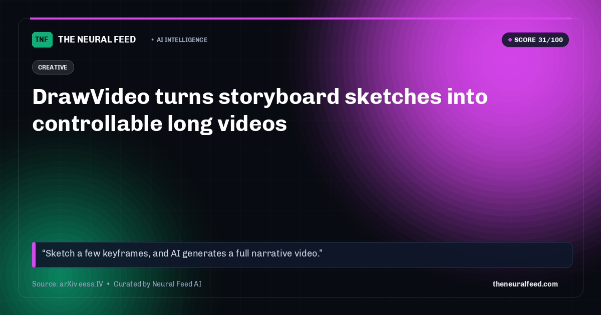 DrawVideo turns storyboard sketches into controllable long videos