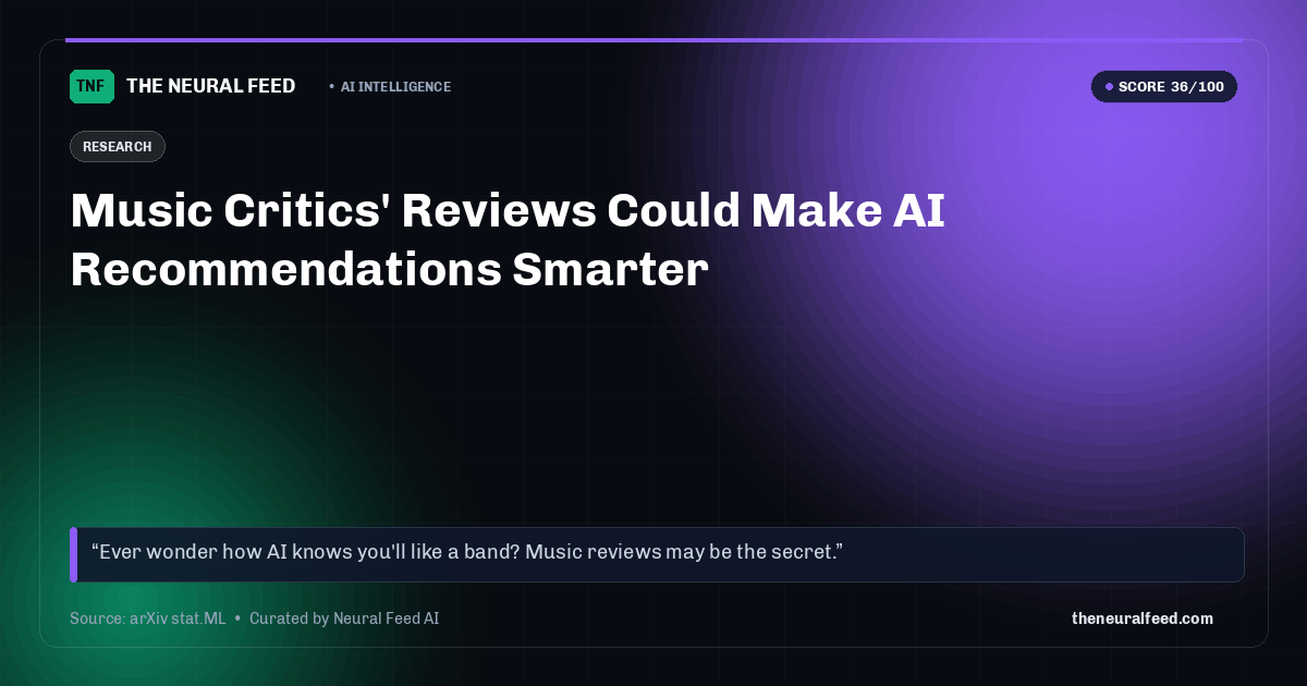 Music Critics' Reviews Could Make AI Recommendations Smarter
