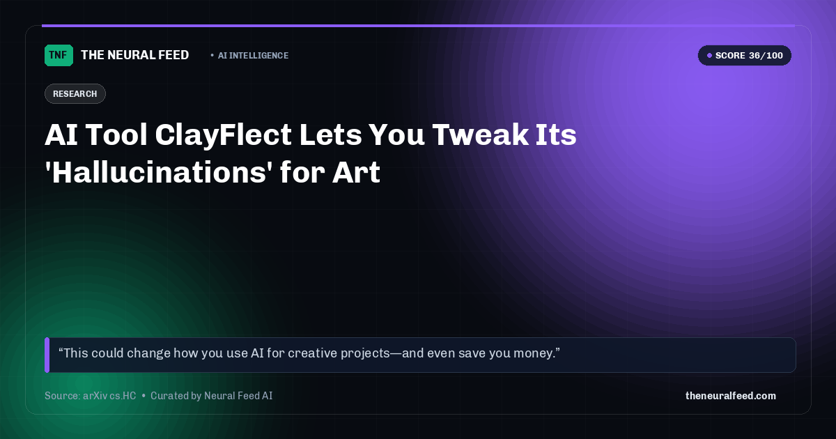 AI Tool ClayFlect Lets You Tweak Its 'Hallucinations' for Art