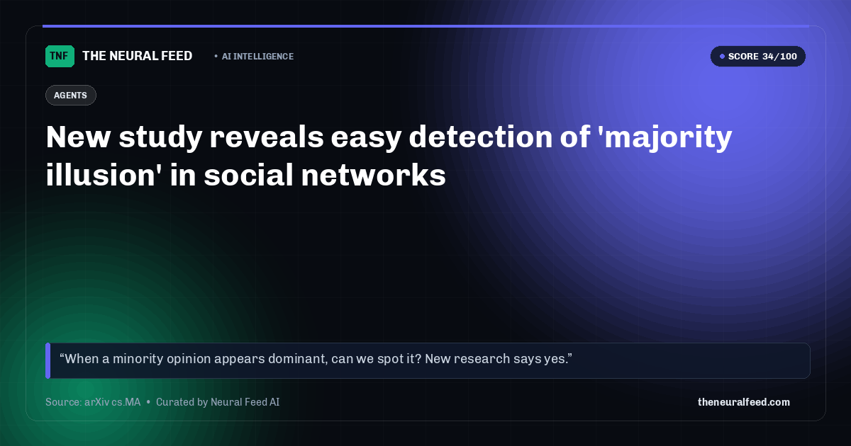 New study reveals easy detection of 'majority illusion' in social networks