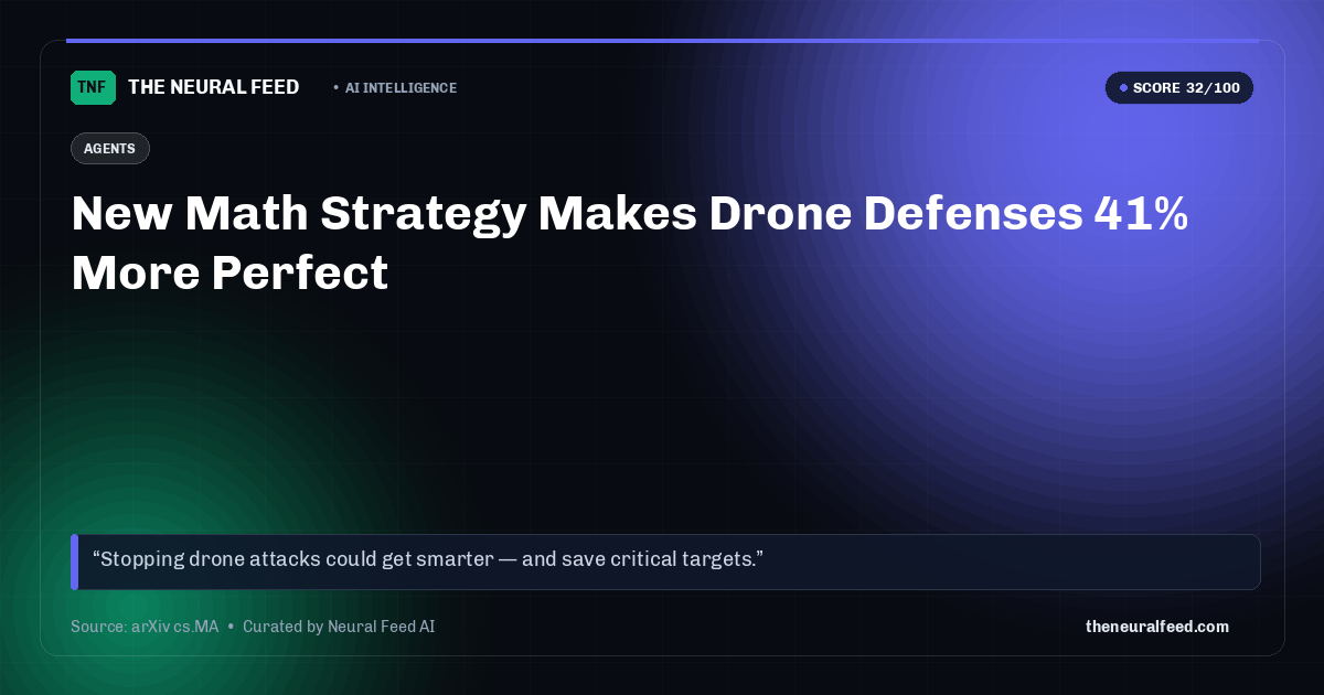 New Math Strategy Makes Drone Defenses 41% More Perfect