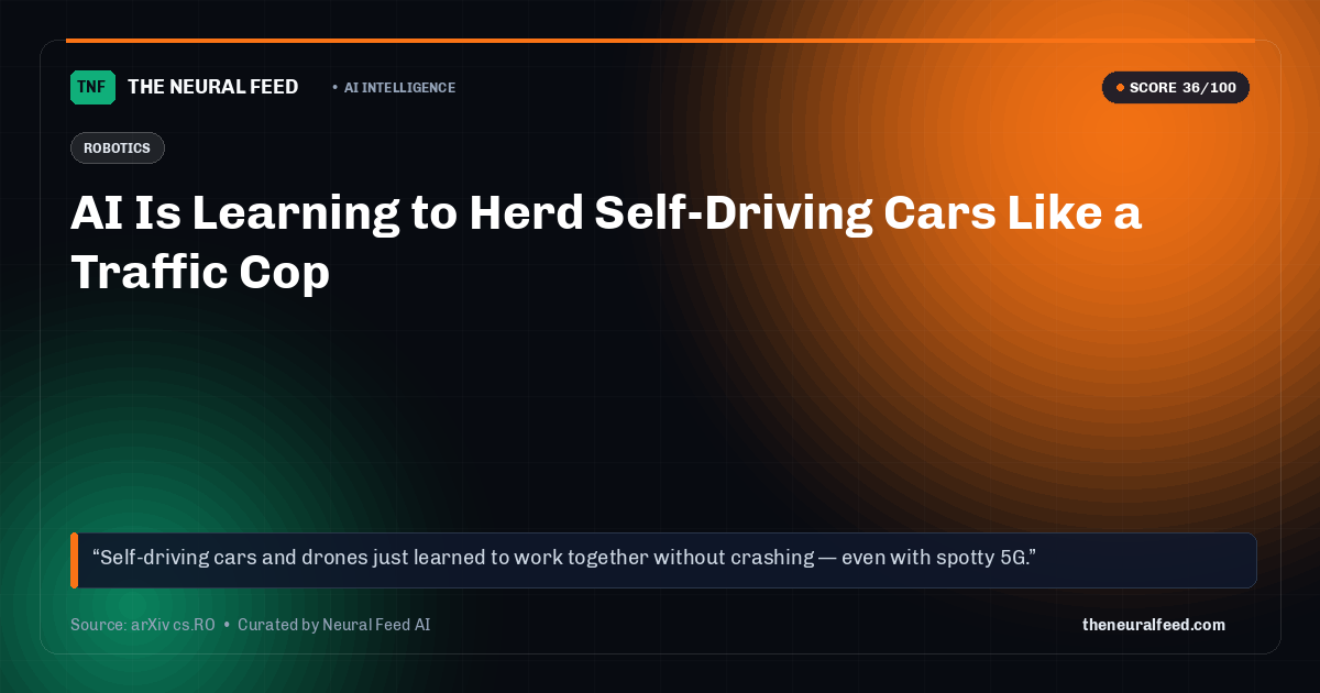 AI Is Learning to Herd Self-Driving Cars Like a Traffic Cop