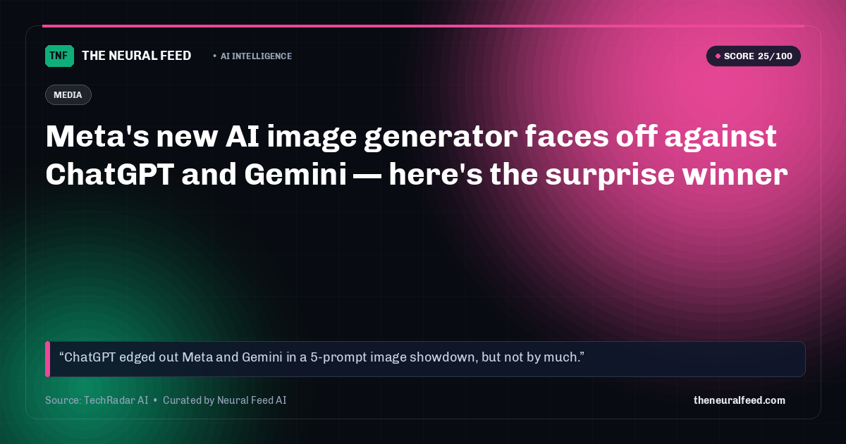Meta's new AI image generator faces off against ChatGPT and Gemini — here's the surprise winner