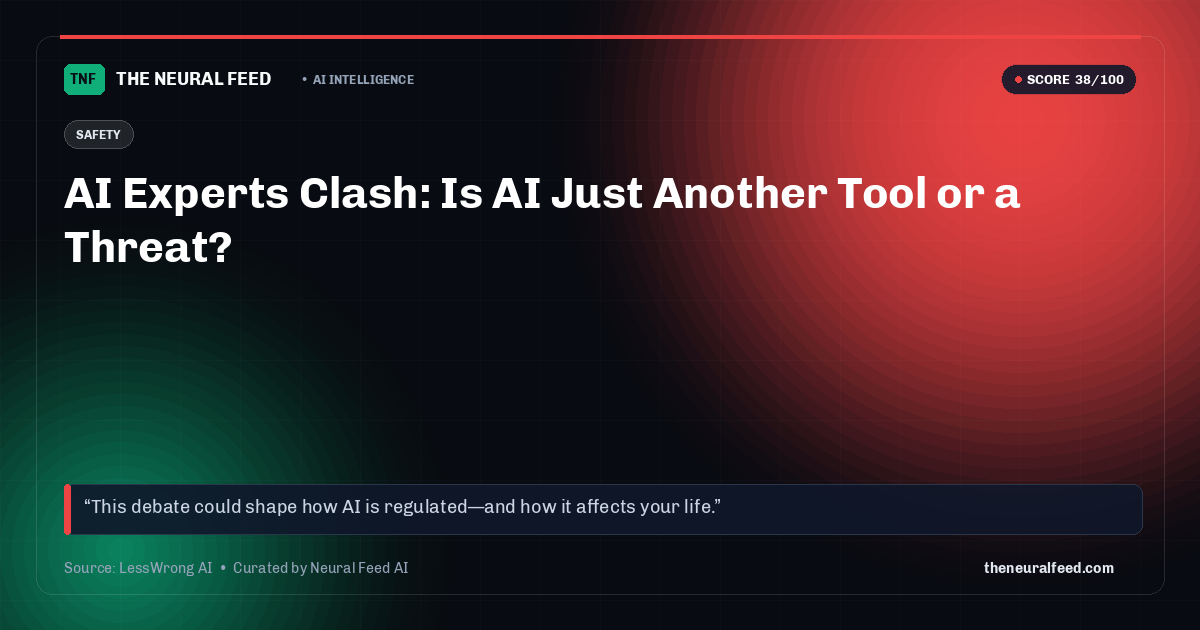 AI Experts Clash: Is AI Just Another Tool or a Threat?