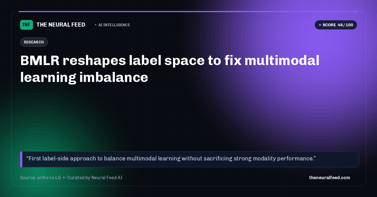 BMLR reshapes label space to fix multimodal learning imbalance