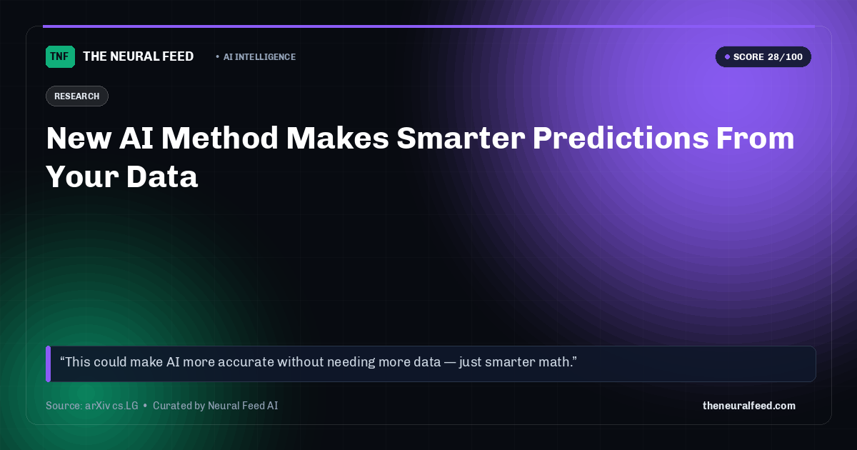 New AI Method Makes Smarter Predictions From Your Data