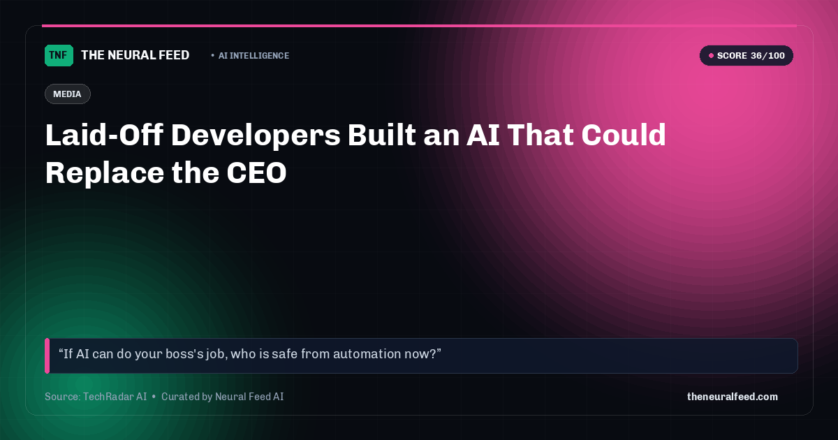 Laid-Off Developers Built an AI That Could Replace the CEO