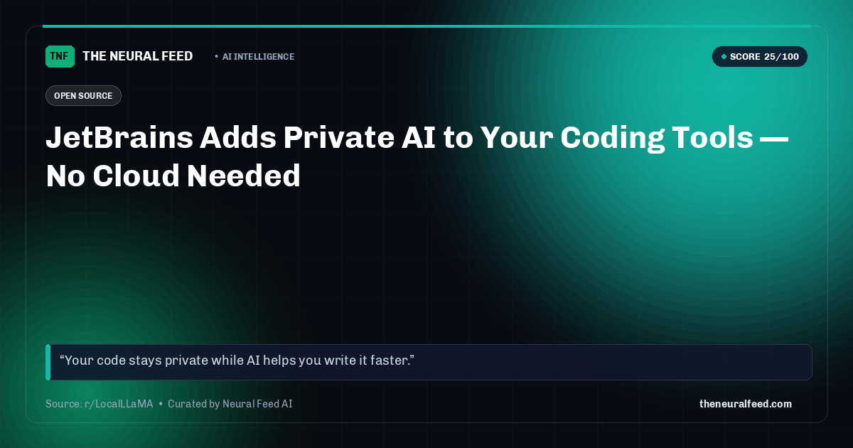 JetBrains Adds Private AI to Your Coding Tools — No Cloud Needed