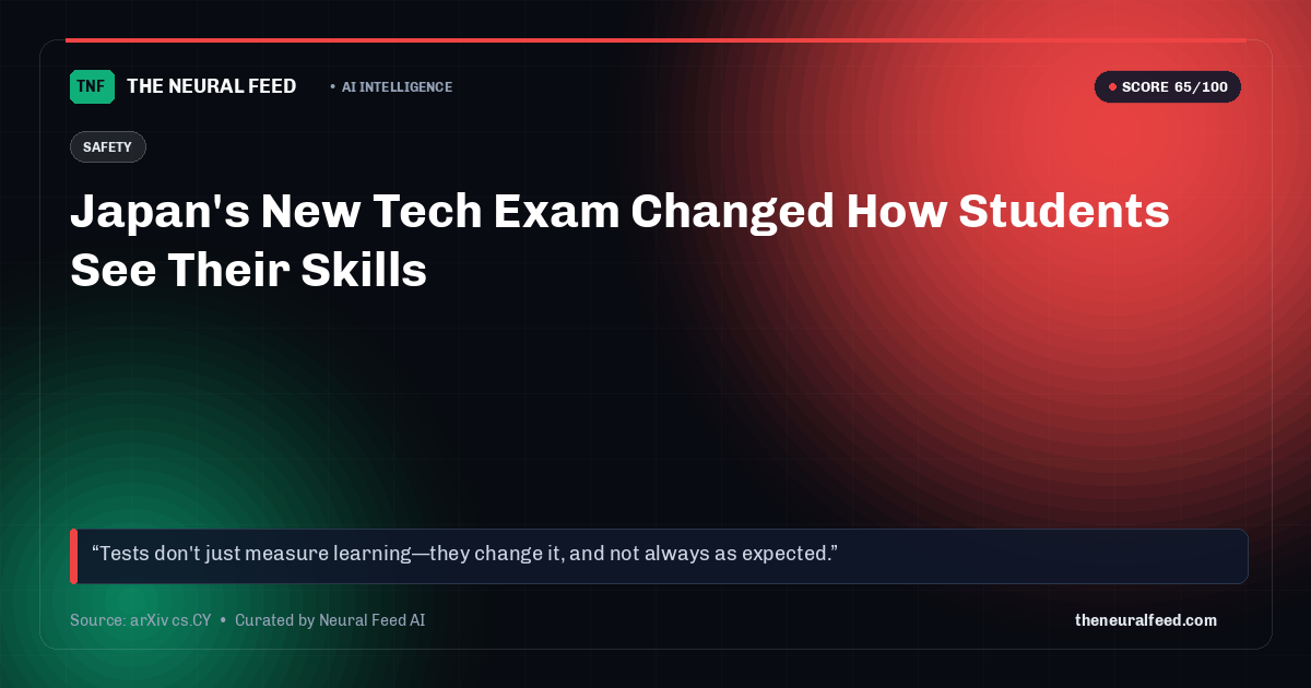 Japan's New Tech Exam Changed How Students See Their Skills