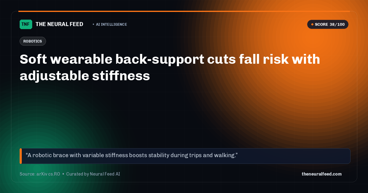 Soft wearable back-support cuts fall risk with adjustable stiffness