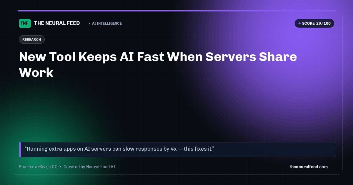 New Tool Keeps AI Fast When Servers Share Work