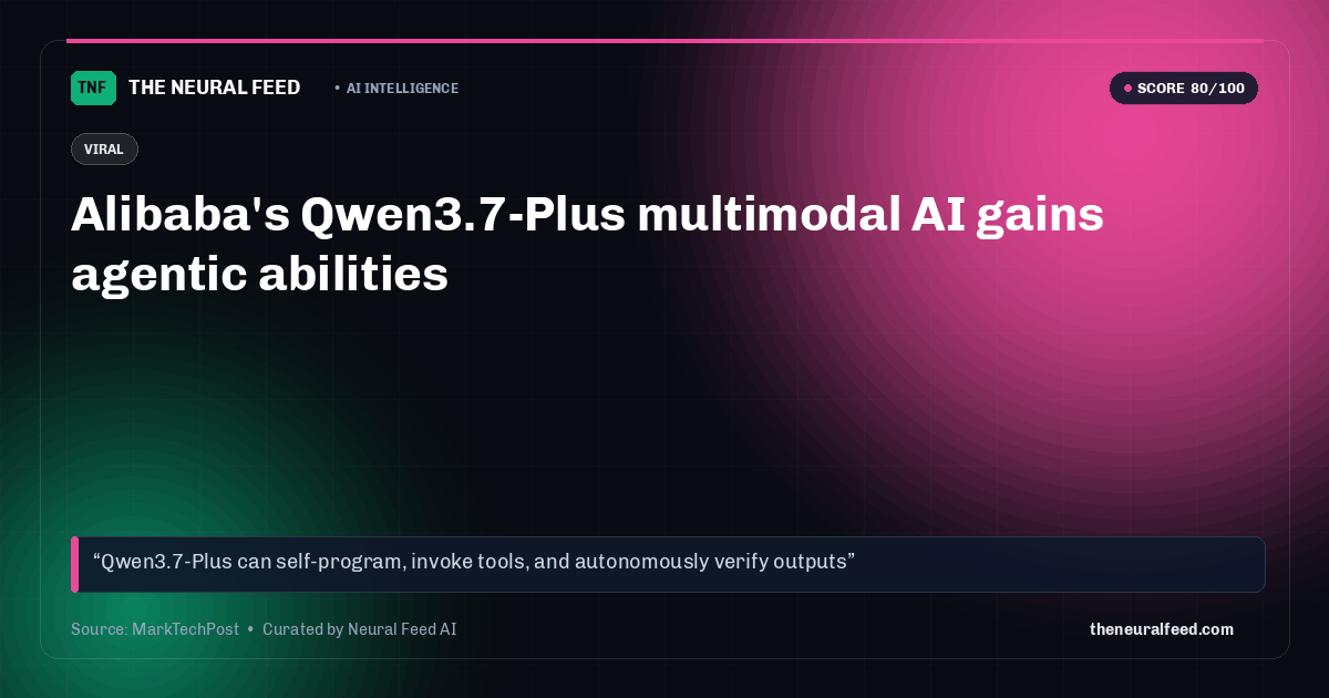 Alibaba's Qwen3.7-Plus multimodal AI gains agentic abilities