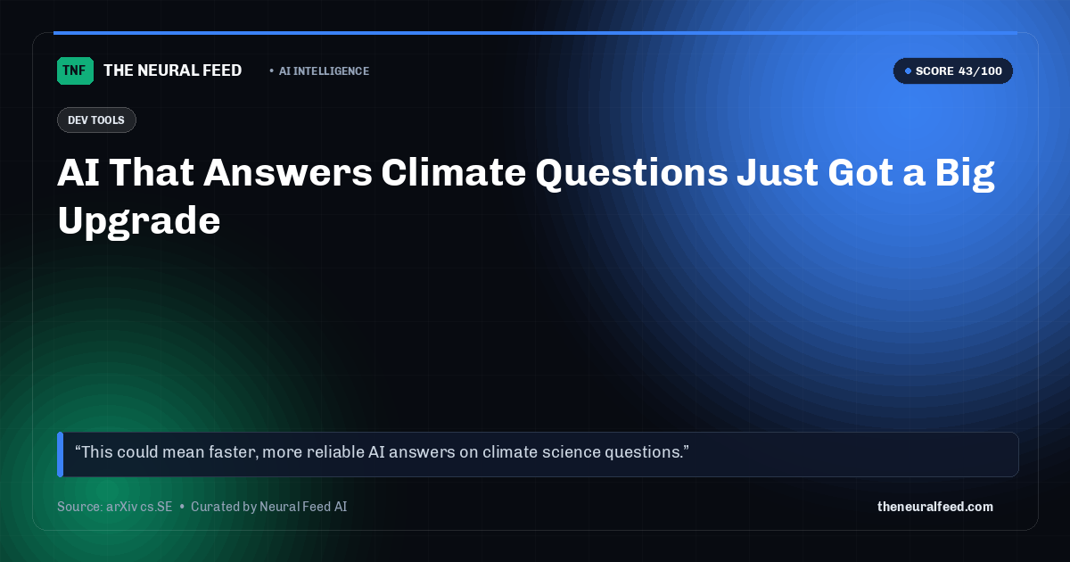 AI That Answers Climate Questions Just Got a Big Upgrade