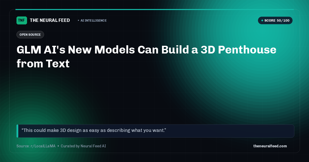 GLM AI's New Models Can Build a 3D Penthouse from Text