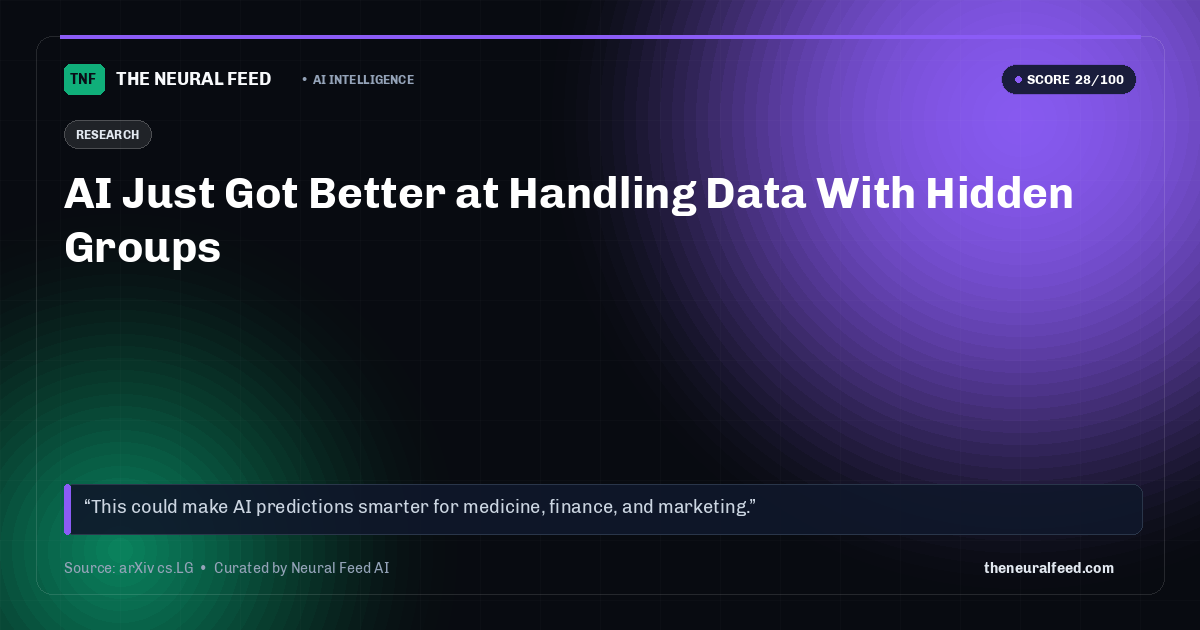 AI Just Got Better at Handling Data With Hidden Groups
