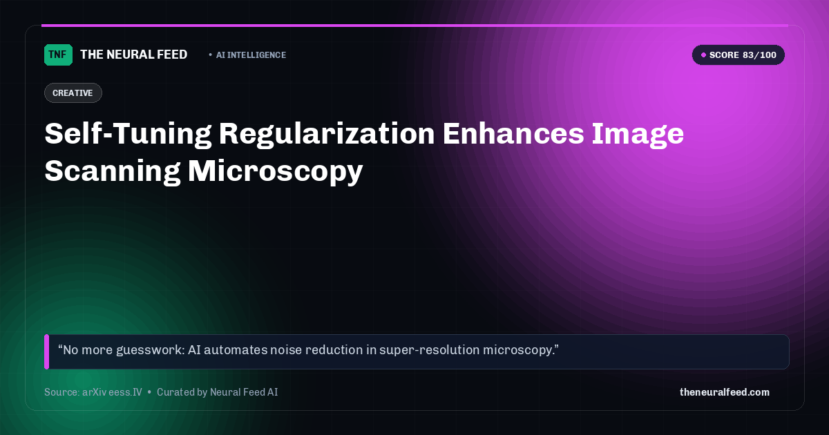 Self-Tuning Regularization Enhances Image Scanning Microscopy