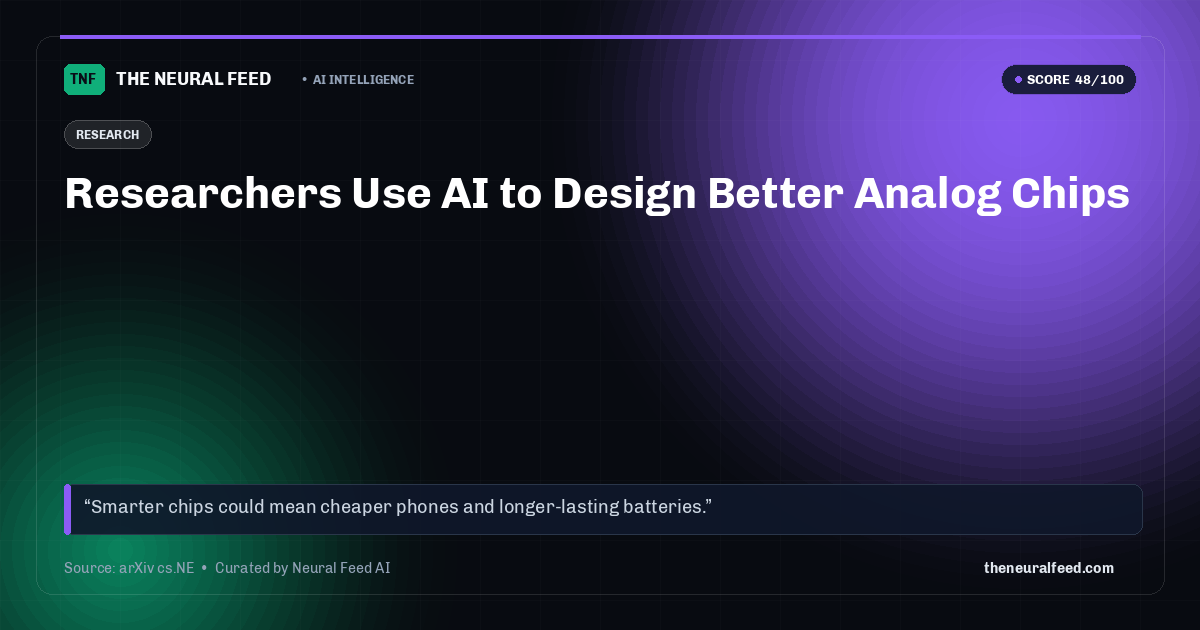 Researchers Use AI to Design Better Analog Chips