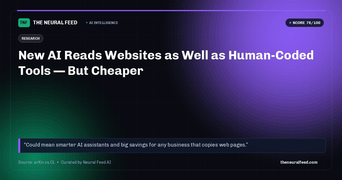 New AI Reads Websites as Well as Human-Coded Tools — But Cheaper