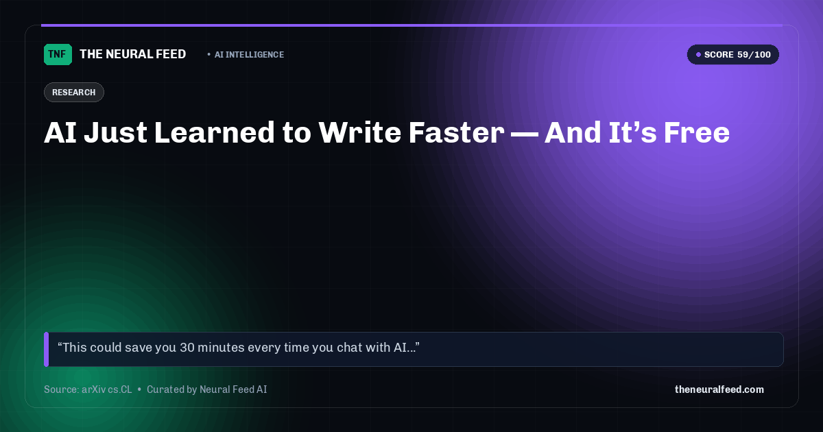 AI Just Learned to Write Faster — And It’s Free