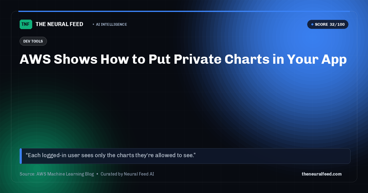 AWS Shows How to Put Private Charts in Your App