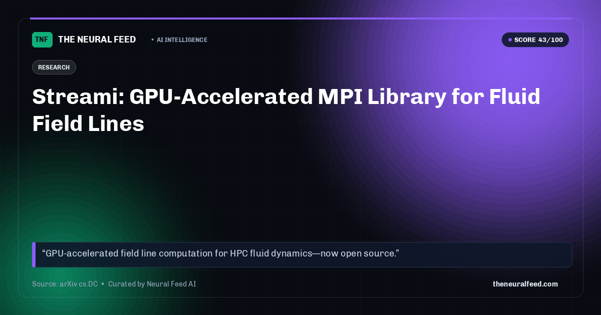 Streami: GPU-Accelerated MPI Library for Fluid Field Lines