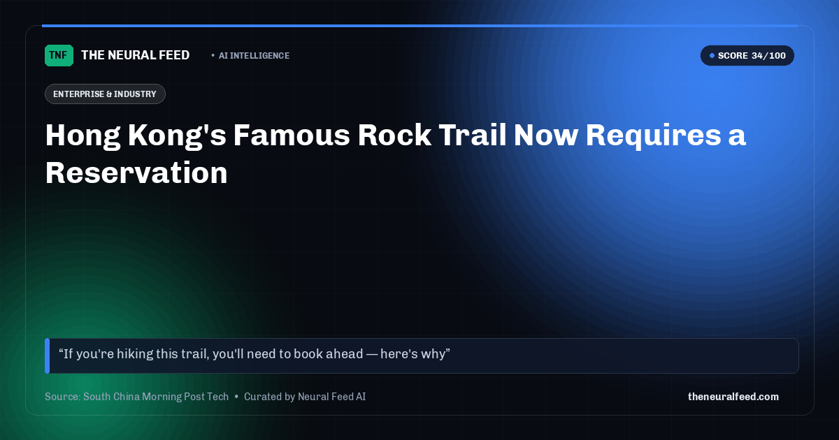 Hong Kong's Famous Rock Trail Now Requires a Reservation