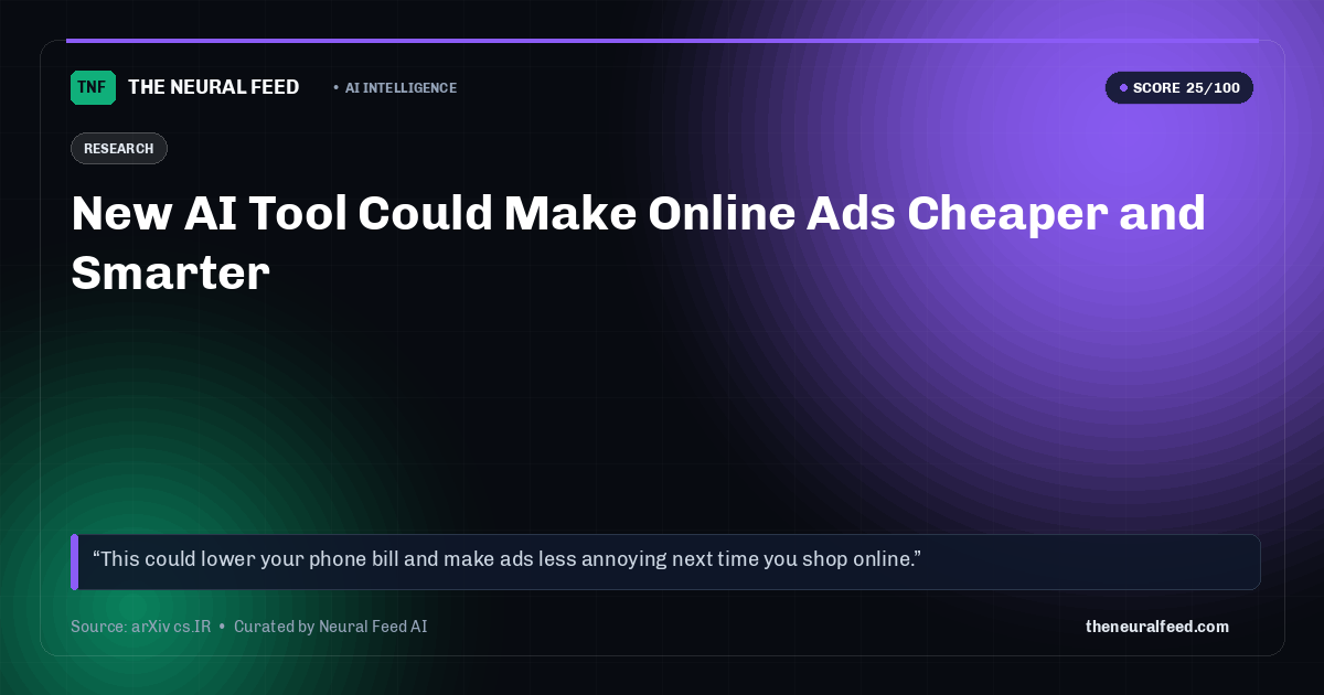 New AI Tool Could Make Online Ads Cheaper and Smarter