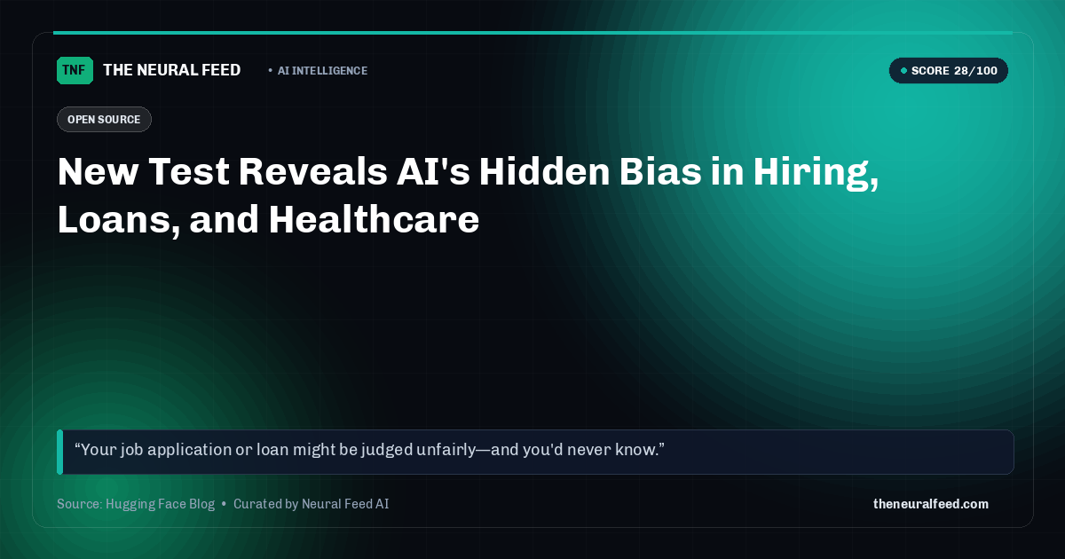 New Test Reveals AI's Hidden Bias in Hiring, Loans, and Healthcare