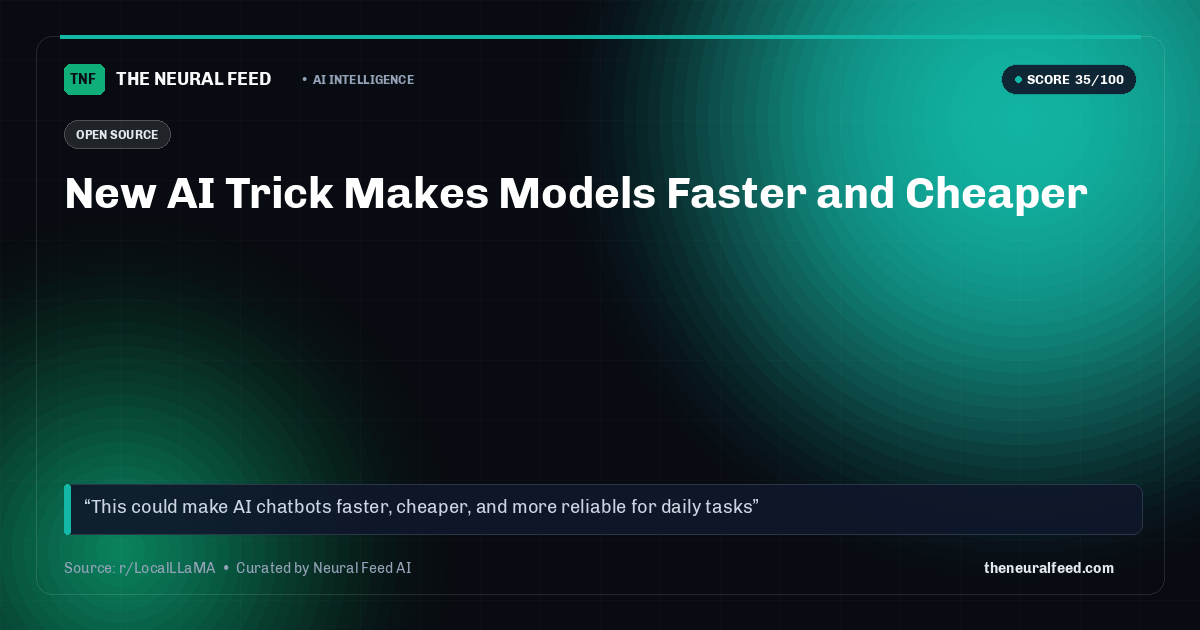 New AI Trick Makes Models Faster and Cheaper