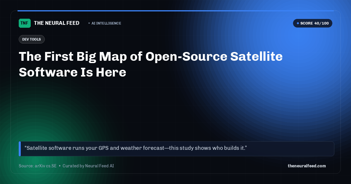 The First Big Map of Open-Source Satellite Software Is Here