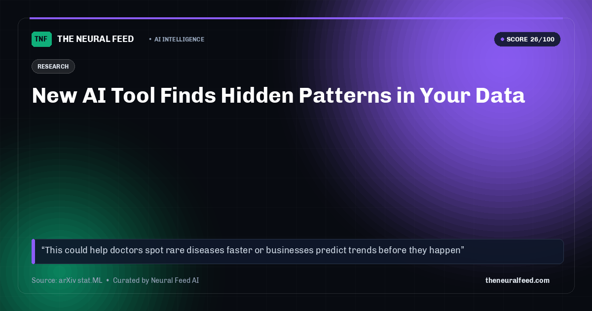 New AI Tool Finds Hidden Patterns in Your Data