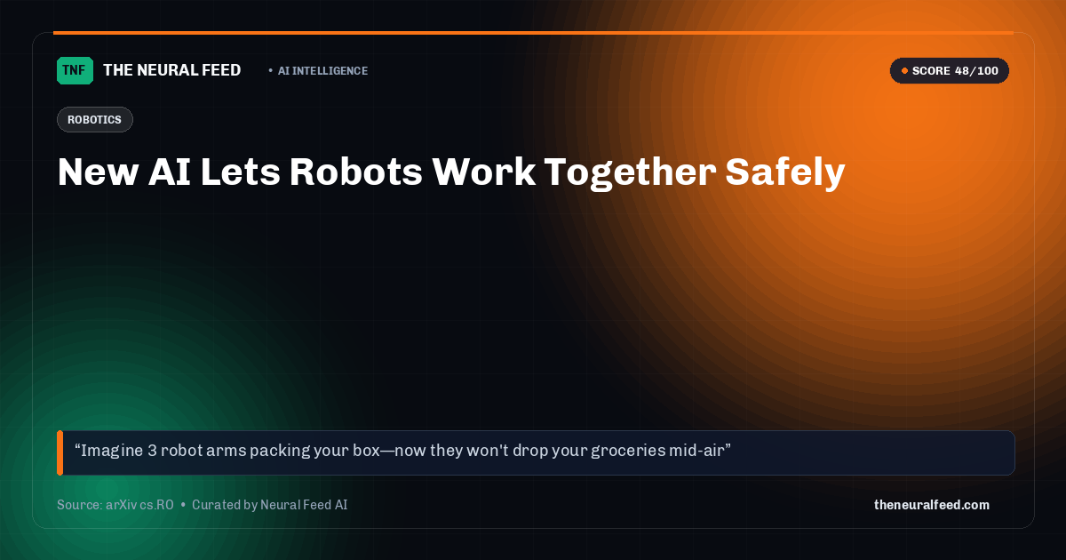 New AI Lets Robots Work Together Safely