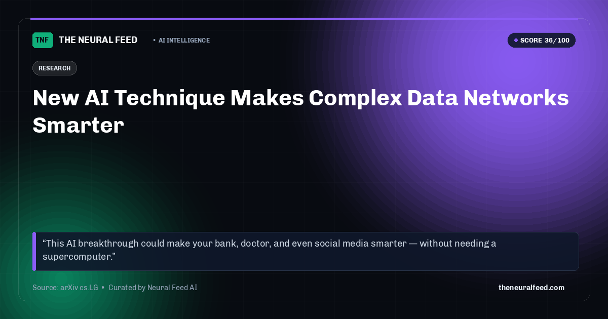 New AI Technique Makes Complex Data Networks Smarter