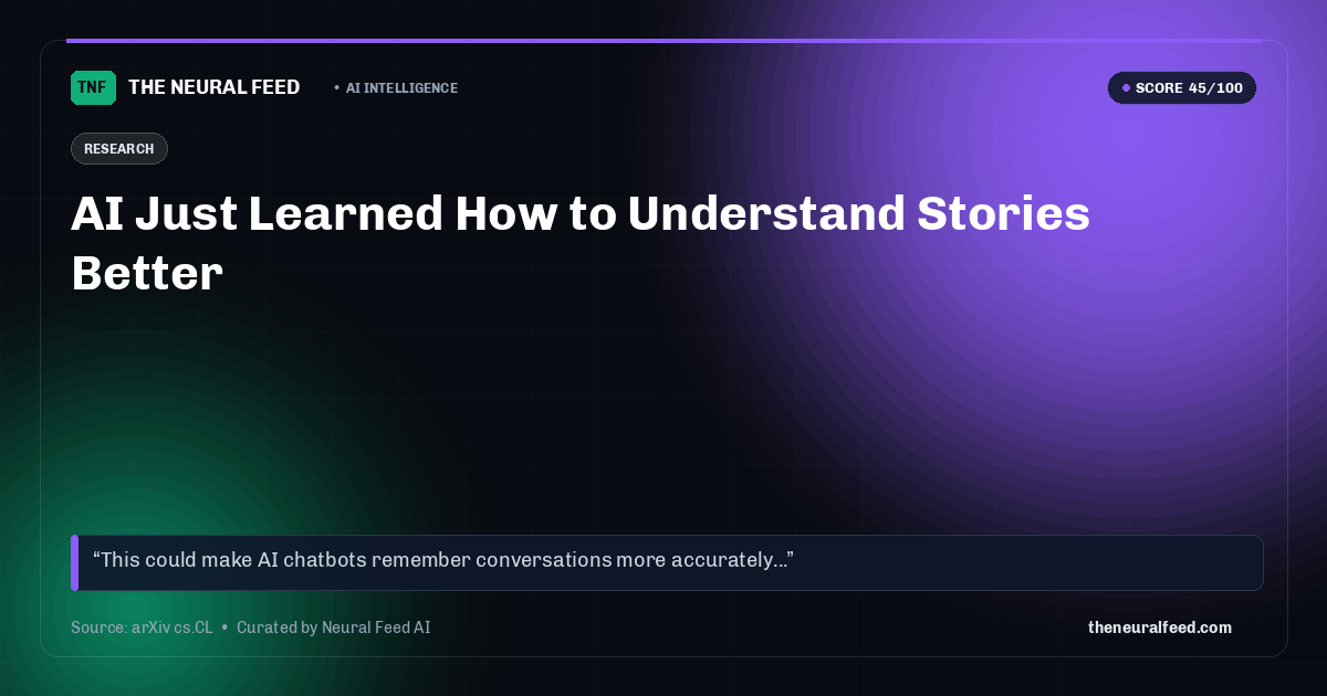 AI Just Learned How to Understand Stories Better