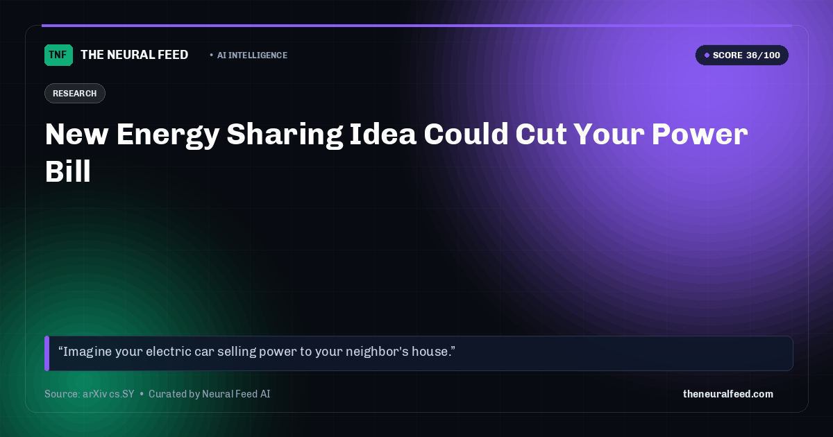New Energy Sharing Idea Could Cut Your Power Bill