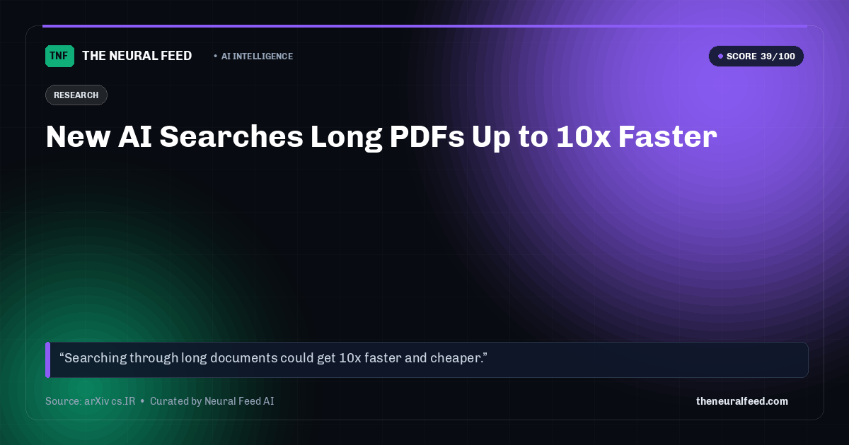 New AI Searches Long PDFs Up to 10x Faster