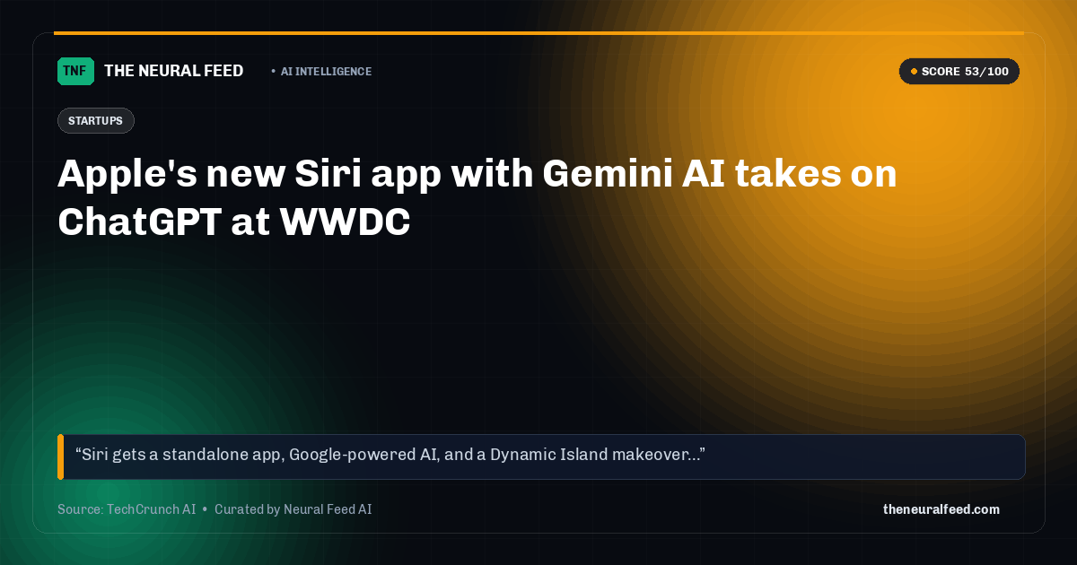 Apple's new Siri app with Gemini AI takes on ChatGPT at WWDC