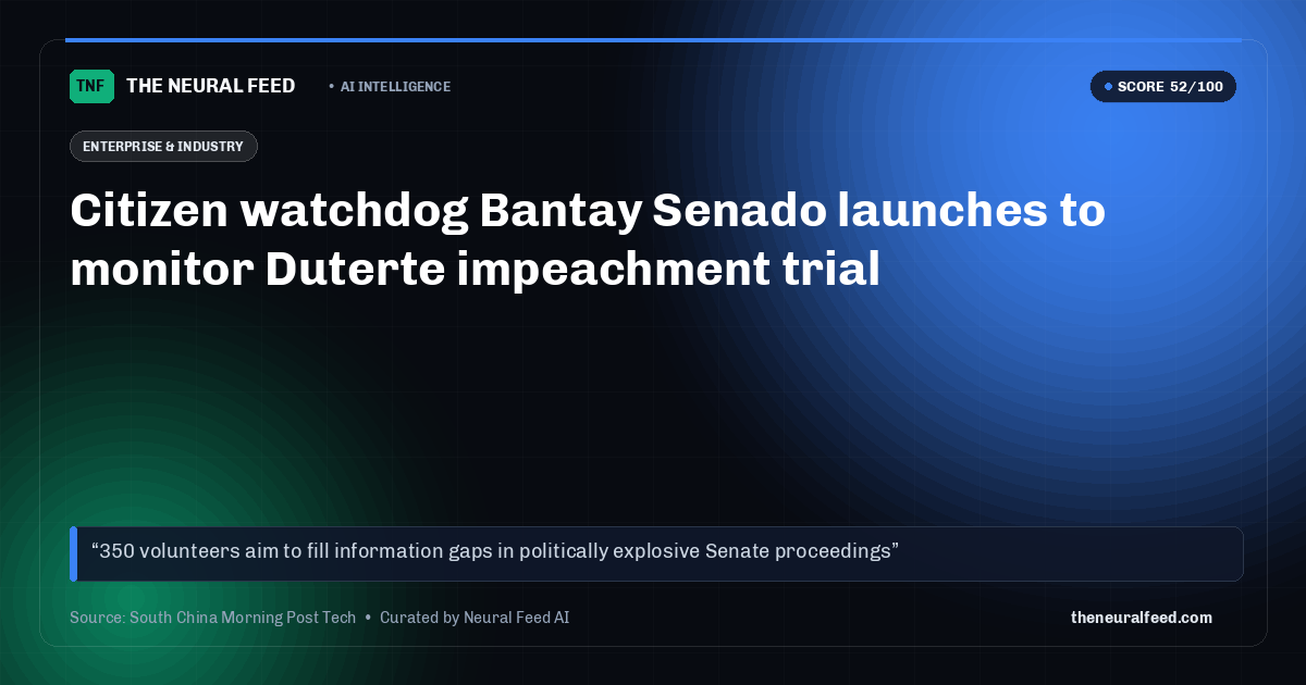 Citizen watchdog Bantay Senado launches to monitor Duterte impeachment trial