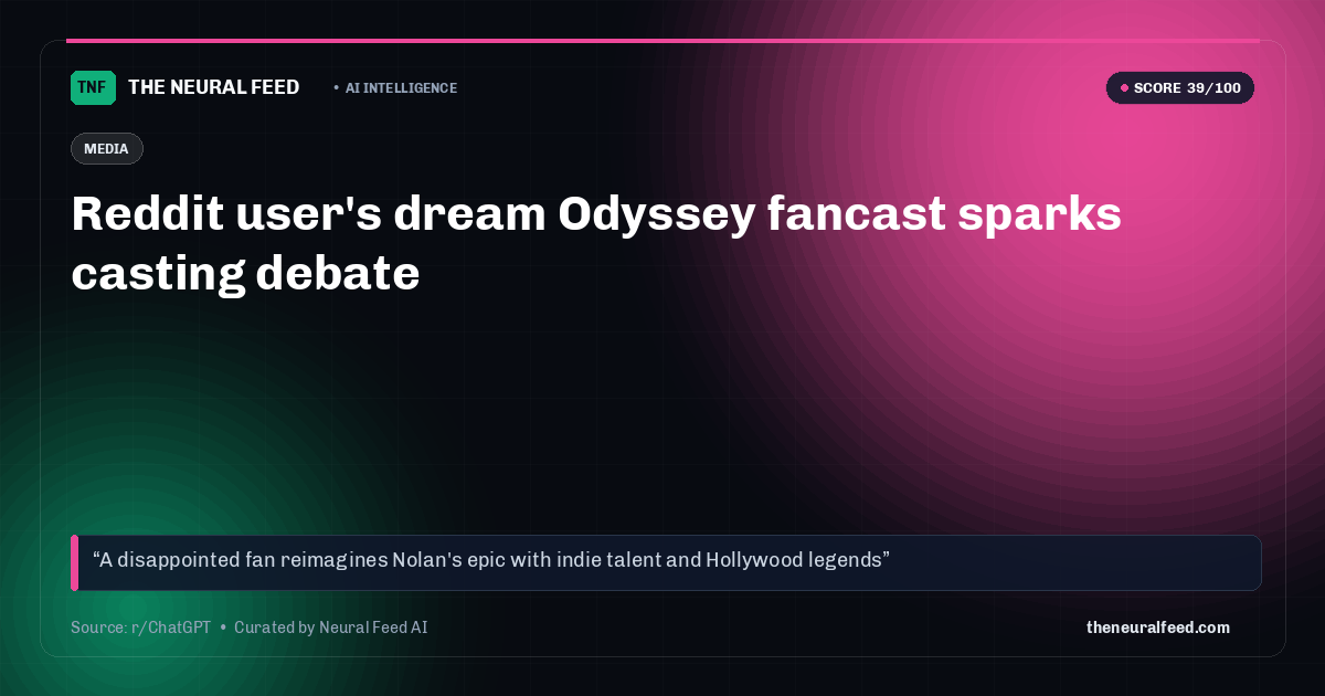 Reddit user's dream Odyssey fancast sparks casting debate