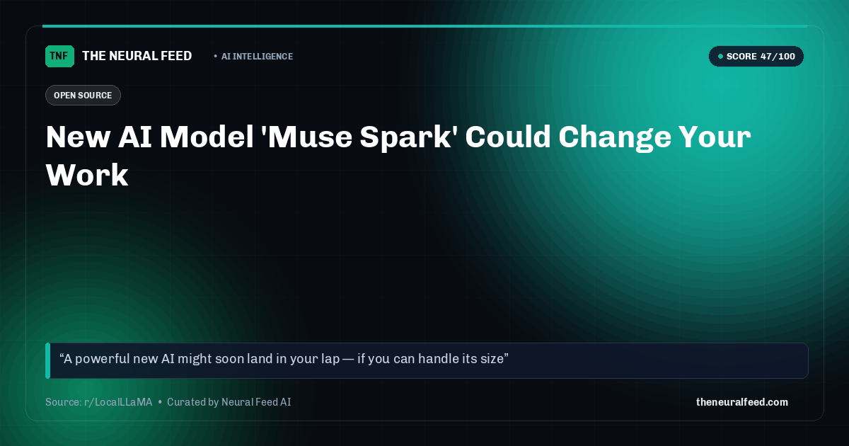 New AI Model 'Muse Spark' Could Change Your Work